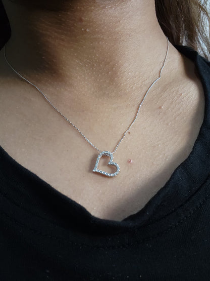 14Kt Gold 0.26 Ct Lab Grown Diamond Heart Pendant Necklace