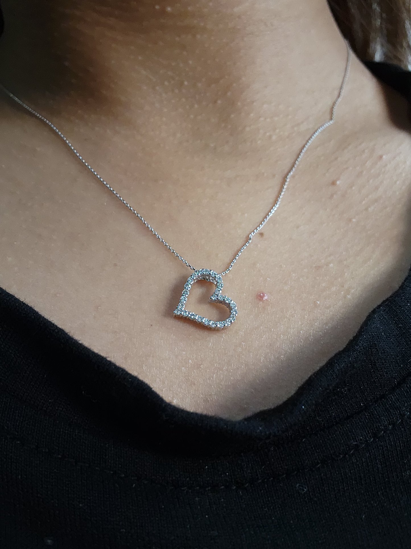 14Kt Gold 0.26 Ct Lab Grown Diamond Heart Pendant Necklace