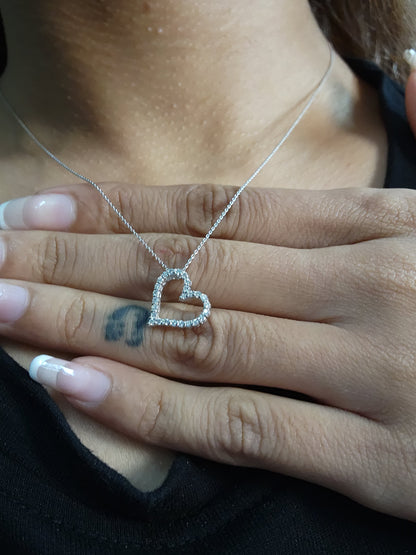 14Kt Gold 0.26 Ct Lab Grown Diamond Heart Pendant Necklace