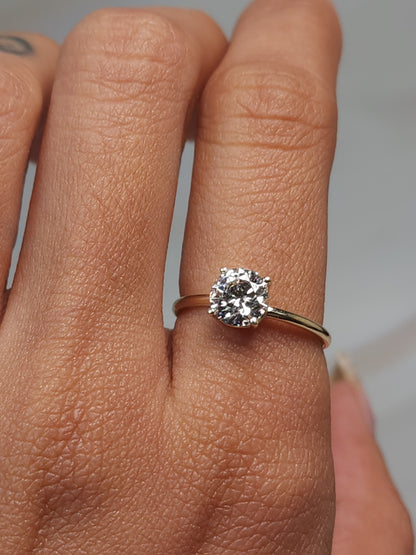14Kt Gold  1 Ct Lab Grown Diamond Ring