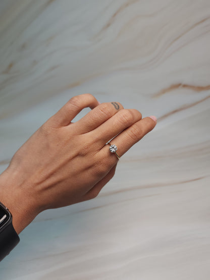 14Kt Gold  1 Ct Lab Grown Diamond Ring