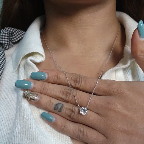 14Kt Gold 1 Ct Lab Grown Diamond 6 Prong Solitaire Pendant