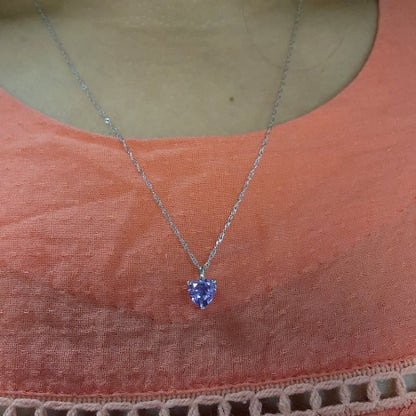 14Kt Gold Alexandrite Heart Pendant Necklace