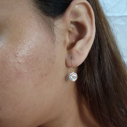 14Kt Gold Mercury Mist Mystic Topaz Bezel Dangle Earrings