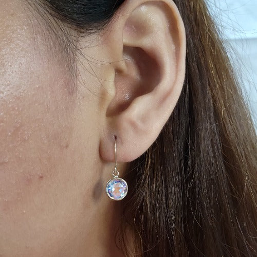 14Kt Gold Mercury Mist Mystic Topaz Bezel Dangle Earrings