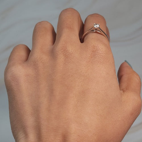 14Kt Gold 0.25 Ct Lab Grown Diamond Ring