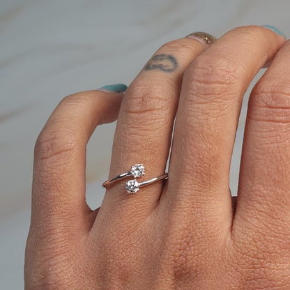 14Kt Gold 0.20 Ct 2 Lab Grown Diamond Ring