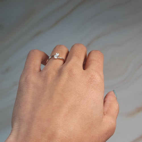 14Kt Gold 0.20 Ct 2 Lab Grown Diamond Ring