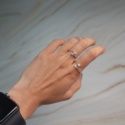 14Kt Gold 0.20 Ct 2 Lab Grown Diamond Ring