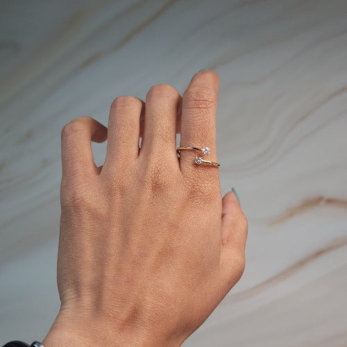 14Kt Gold 0.20 Ct 2 Lab Grown Diamond Ring