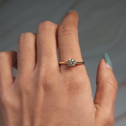 14Kt Gold 0.60 Ct Lab Created Diamond Ring