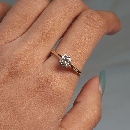 14Kt Gold 0.60 Ct Genuine Natural Diamond Ring