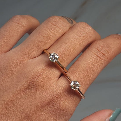 14Kt Gold 0.60 Ct Lab Created Diamond Ring