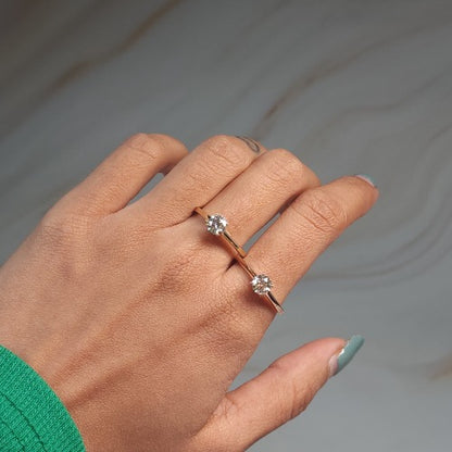 14Kt Gold 0.60 Ct Lab Created Diamond Ring