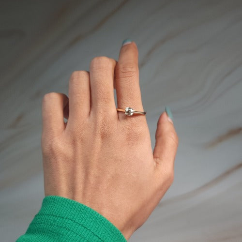 14Kt Gold 0.60 Ct Genuine Natural Diamond Ring