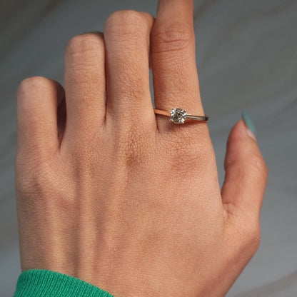 14Kt Gold 0.60 Ct Genuine Natural Diamond Ring