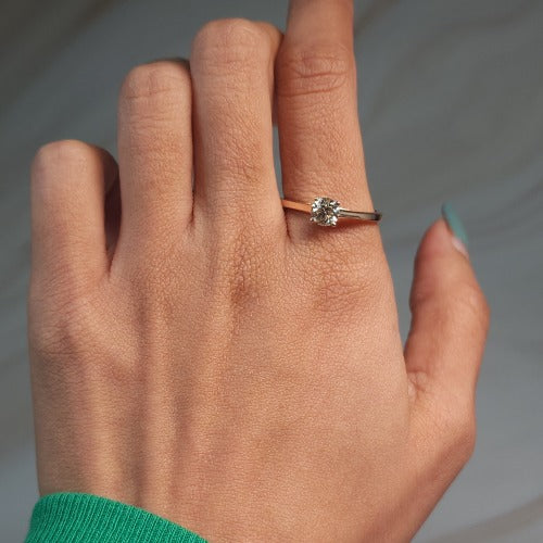 14Kt Gold 0.60 Ct Lab Created Diamond Ring