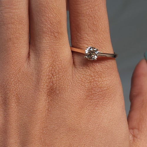 14Kt Gold 0.60 Ct Genuine Natural Diamond Ring