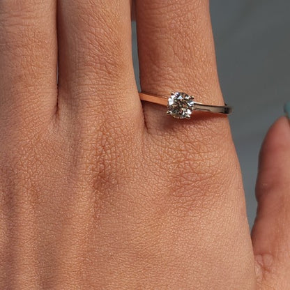 14Kt Gold 0.60 Ct Lab Created Diamond Ring