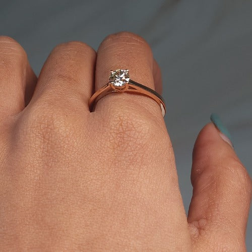 14Kt Gold 0.60 Ct Lab Created Diamond Ring