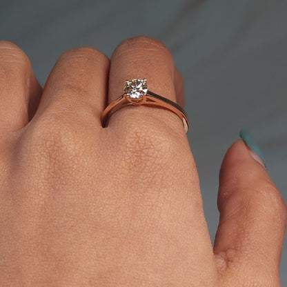 14Kt Gold 0.60 Ct Lab Created Diamond Ring