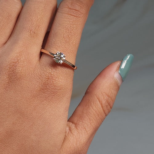 14Kt Gold 0.60 Ct Genuine Natural Diamond Ring