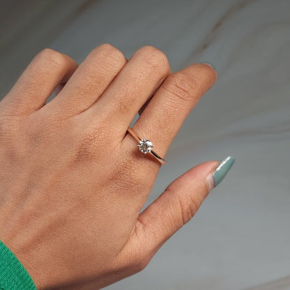 14Kt Gold 0.60 Ct Genuine Natural Diamond Ring