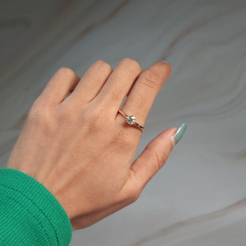 14Kt Gold 0.60 Ct Genuine Natural Diamond Ring
