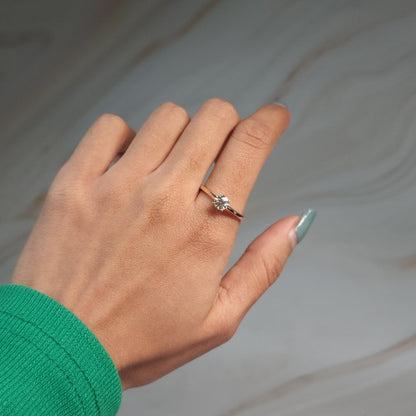 14Kt Gold 0.60 Ct Genuine Natural Diamond Ring