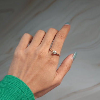 14Kt Gold 0.60 Ct Genuine Natural Diamond Ring