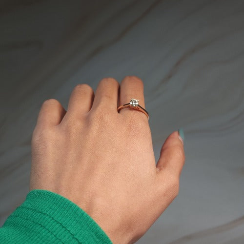 14Kt Gold 0.60 Ct Lab Created Diamond Ring