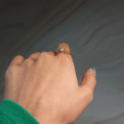 14Kt Gold 0.60 Ct Genuine Natural Diamond Ring
