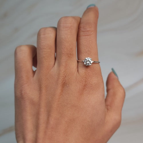 14Kt Gold 0.90 Ct Lab Grown Diamond Ring