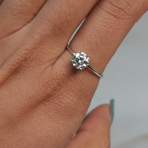 14Kt Gold 0.90 Ct Lab Grown Diamond Ring