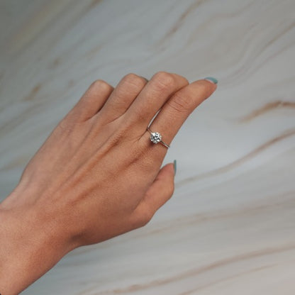 14Kt Gold 0.90 Ct Lab Grown Diamond Ring