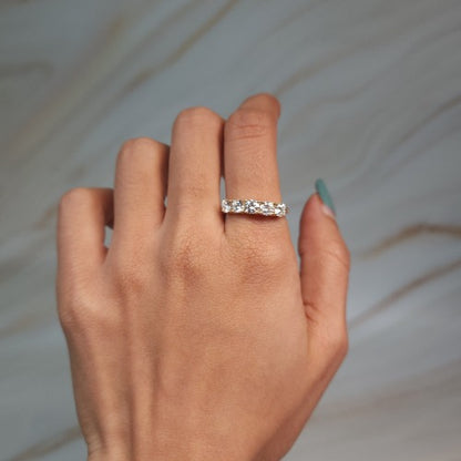 14Kt Gold 1 Ct Lab Grown Diamond 5 Stones Ring