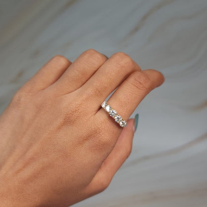 14Kt Gold 1 Ct Lab Grown Diamond 5 Stones Ring