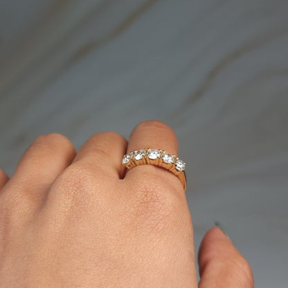 14Kt Gold 1 Ct Lab Grown Diamond 5 Stones Ring