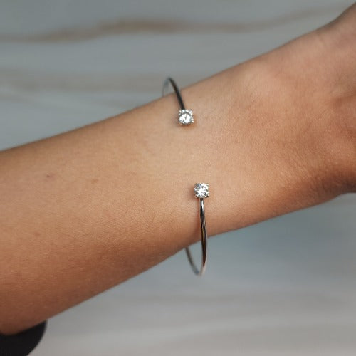 14Kt Gold 0.40 Ct Genuine Natural Diamond Bangle Bracelet