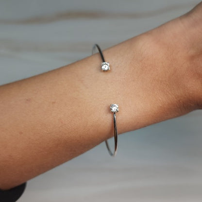 14Kt Gold 0.40 Ct Genuine Natural Diamond Bangle Bracelet