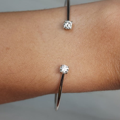 14Kt Gold 0.40 Ct Genuine Natural Diamond Bangle Bracelet