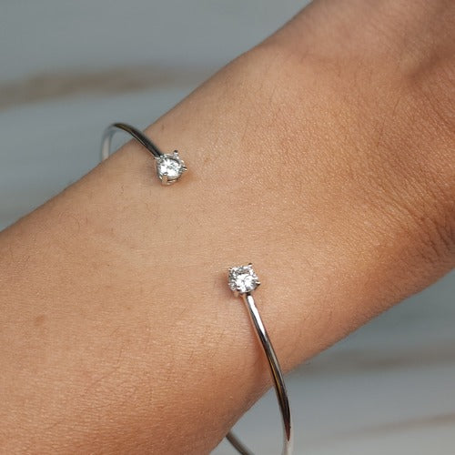 14Kt Gold 0.40 Ct Genuine Natural Diamond Bangle Bracelet