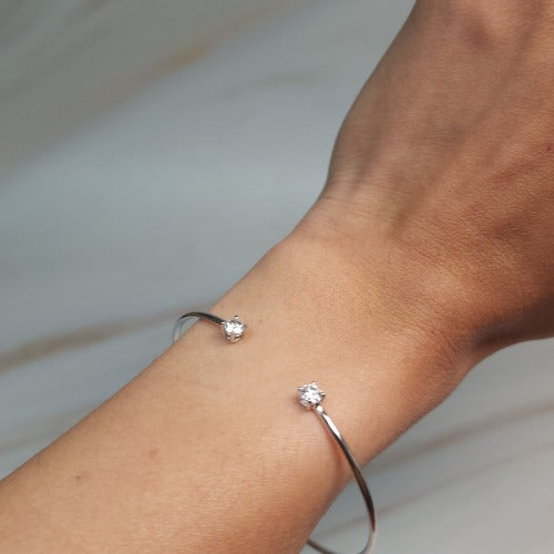 14Kt Gold 0.40 Ct Genuine Natural Diamond Bangle Bracelet