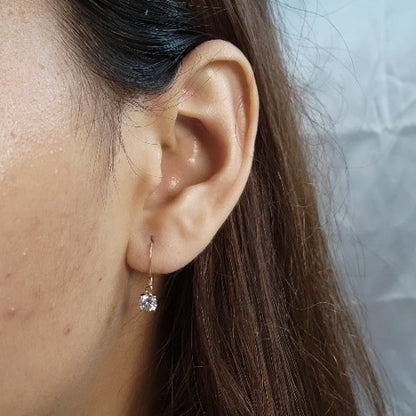 14Kt Gold 0.80 Ct Lab Grown Diamond Dangle Earrings