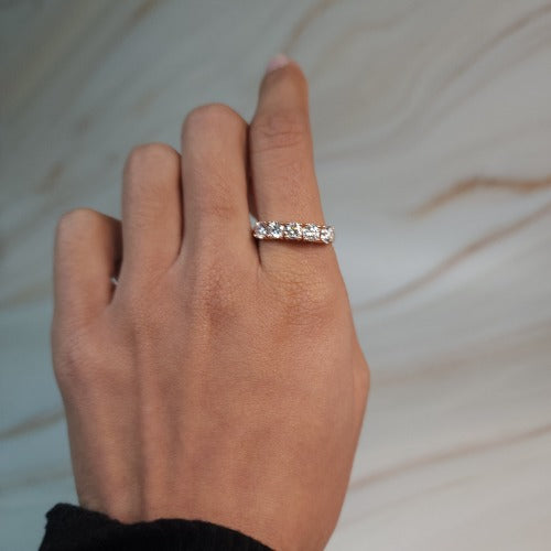 14Kt Gold 1 Ct Lab Grown Diamond 5 Stones Ring