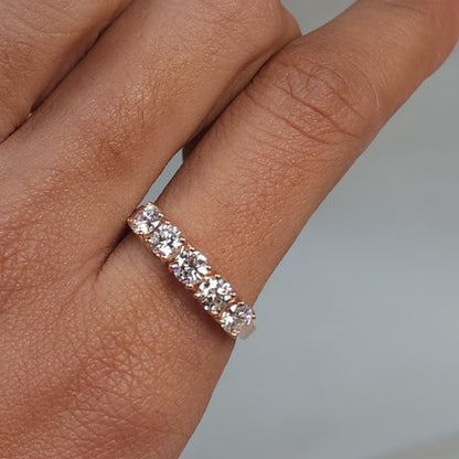 14Kt Gold 1 Ct Lab Grown Diamond 5 Stones Ring