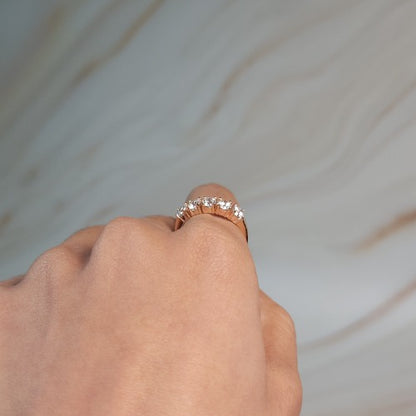 14Kt Gold 1 Ct Lab Grown Diamond 5 Stones Ring