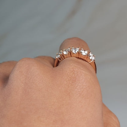 14Kt Gold 1 Ct Lab Grown Diamond 5 Stones Ring