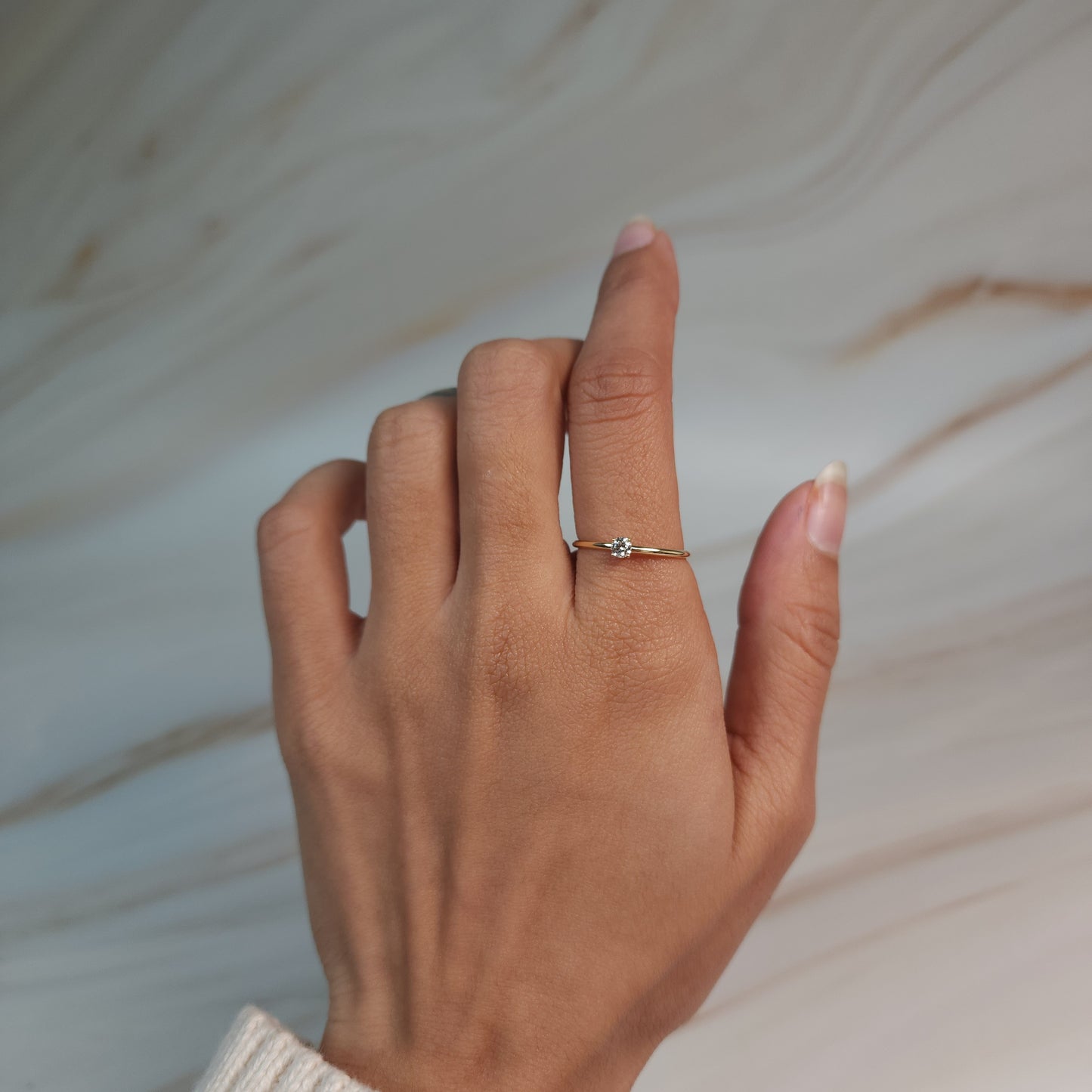 14Kt Gold 0.15 Ct Genuine Natural Diamond Ring