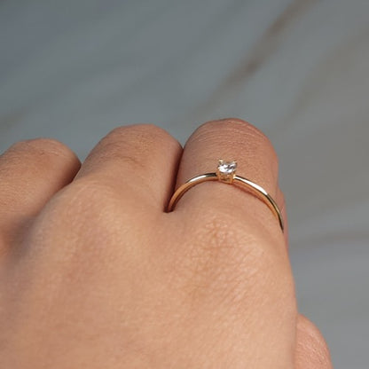 14Kt Gold 0.10 Ct Lab Grown Diamond Ring